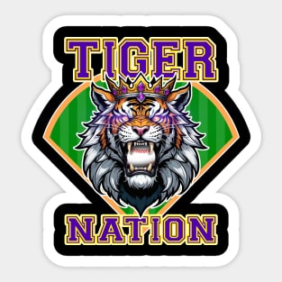 Tiger Nation Baseball 1 Sticker